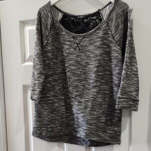 Express Women's Charcoal Knit Sweater